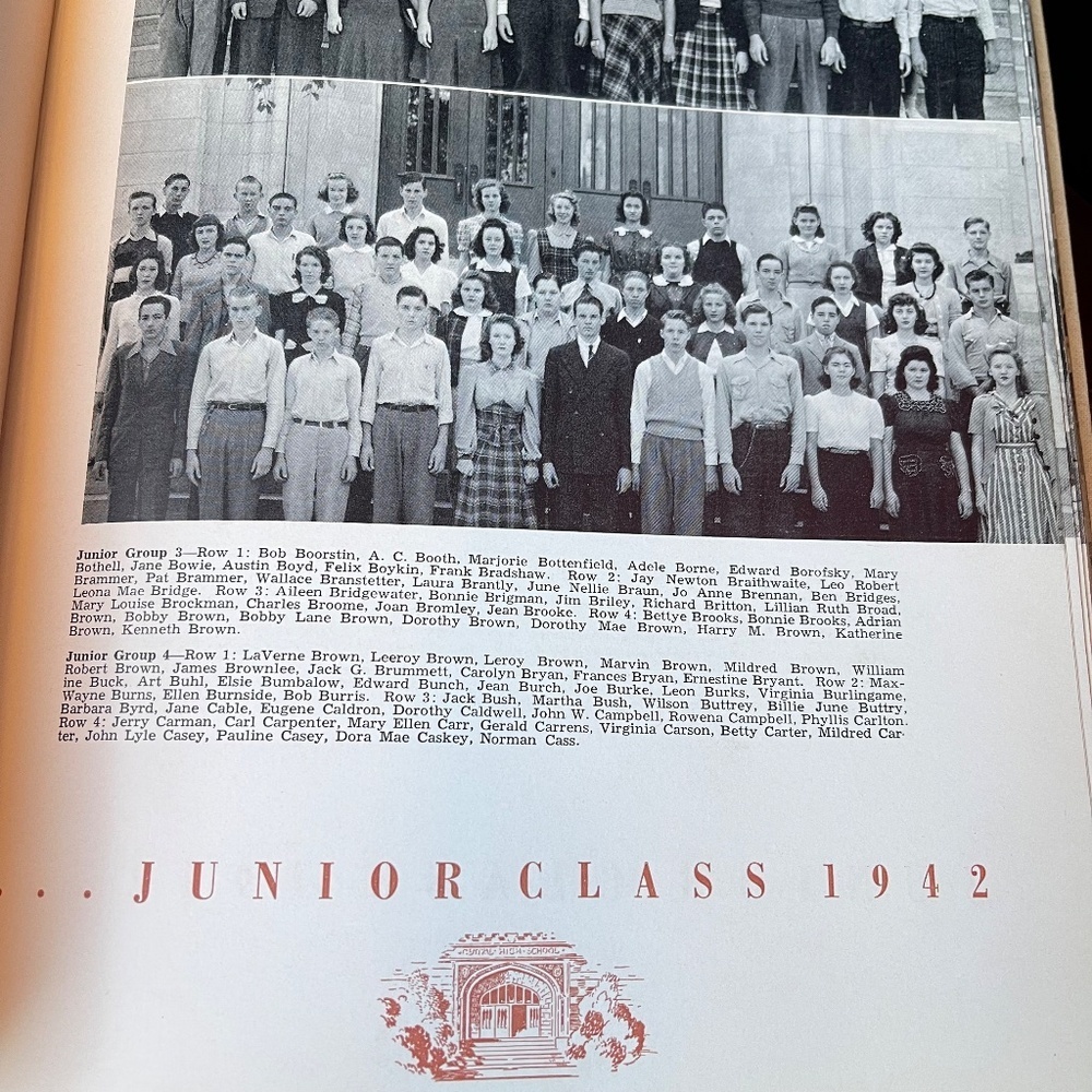 1942 Tom Tom Hoghschool Yearbook Vintage Cream Yearbook - Picture 10 of 12